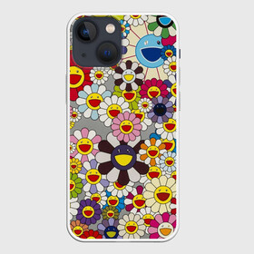 Чехол для iPhone 13 mini с принтом Flower Superflat, Такаши Мураками в Курске,  |  | cute flowers | flower superflat | flowers | murakami | pop art | superflat | takashi murakami | милые цветочки | мураками | ромашки | такаси мураками | такаши мураками | цветочки | цветы