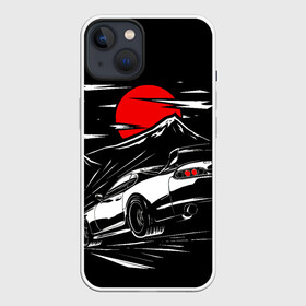 Чехол для iPhone 13 с принтом Тойота супра mark 4 при красной луне Toyota supra в Курске,  |  | a80 | ae86 | camry | car | fast furious | jdm | mark 4 | toyota | а80 | камри | марк | машина | супра | тоёта | форсаж