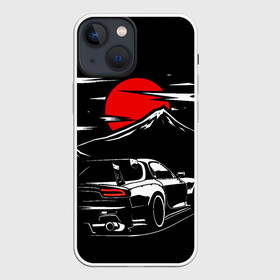 Чехол для iPhone 13 mini с принтом MAZDA RX 7 | Мазда  при свете красной луны в Курске,  |  | car | drift | initinial d | mazda | mazda z | rx 7 | rx7 | дрифт | мазда | машина