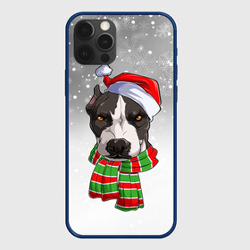 Чехол для iPhone 12 Pro Max с принтом Новогодний Питбуль   New Years Pit bull в Курске, Силикон |  | christmas | dog | pit bull | santa | дед мороз | зима | новый год | питбуль | рождество | санта | снег | снежинка | собака | собачка | щенок