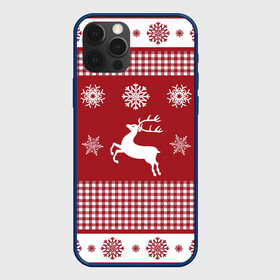 Чехол для iPhone 12 Pro Max с принтом Узор с оленями в Курске, Силикон |  | background | christmas | deer | holiday | new year | pattern | snowflakes | новый год | олени | праздник | рождество | снежинки | узор | фон