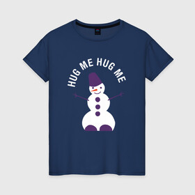 Женская футболка хлопок с принтом Снеговик 2022 в Курске, 100% хлопок | прямой крой, круглый вырез горловины, длина до линии бедер, слегка спущенное плечо | ведро | ёлка | зима | морковь | новый год 2023 | праздник 2022 | снег | снеговики | хлопушки