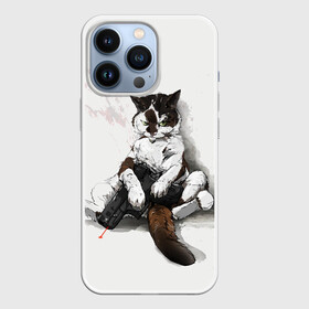 Чехол для iPhone 13 Pro с принтом Котик с пистолетом на стене  мем в Курске,  |  | cat | cats | mem | киса | кот | котенок | котик | котяра | котята | кошечка | кошка | мем | мемы | пистолет