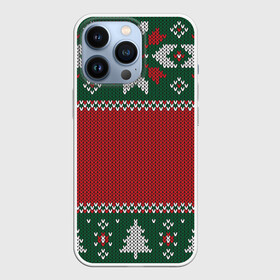 Чехол для iPhone 13 Pro с принтом Knitted Christmas Pattern в Курске,  |  | background | christmas | holiday | knitted | knitted pattern | pattern | trees | winter | вязаный | вязаный узор | елки | зима | праздник | рождество | узор | фон