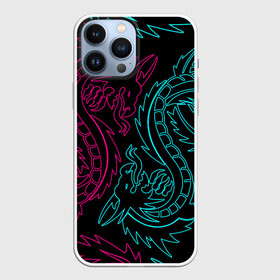 Чехол для iPhone 13 Pro Max с принтом НЕОНОВЫЕ ДРАКОНЫ   NEON DRAGON в Курске,  |  | china | dragon | japan | neon | texture | драконы | китай | мифология | неон | неоновые драконы | текстура | япония