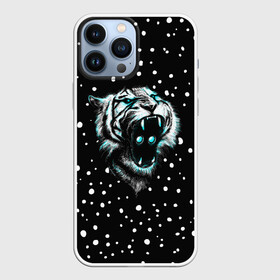 Чехол для iPhone 13 Pro Max с принтом Личина Тигра в Курске,  |  | blue | christmas | eyes | face | glow | mask | muzzle | new | snow | symbol | tiger | winter | year | глаза | год | года | зима | лицо | личина | маска | нового | новый | рождество | свечение | символ | синее | снег | тигр | тигра