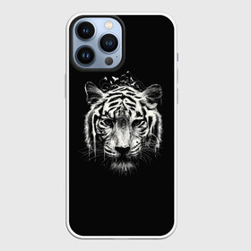 Чехол для iPhone 13 Pro Max с принтом Черно Белый Тигр. Head в Курске,  |  | 2022 | 22 | black | head | muzzle | new | second | symbol | tiger | twenty | two | white | year | белый | второй | год | года | голова | двадцать | нового | новый | символ | тигр | черный
