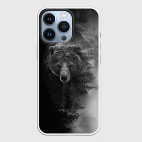 Чехол для iPhone 13 Pro с принтом EVIL BEAR в Курске,  |  | животное | зверь | злой медведь | злой хищник | лес | оскал медведя | охота | охотник | подарок мужчине | природа | тайга