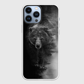 Чехол для iPhone 13 Pro Max с принтом EVIL BEAR в Курске,  |  | животное | зверь | злой медведь | злой хищник | лес | оскал медведя | охота | охотник | подарок мужчине | природа | тайга