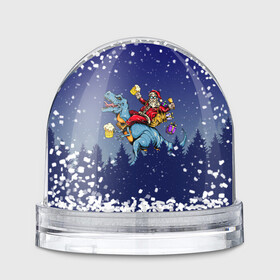 Игрушка Снежный шар с принтом Санта Клаус на Пивозавре в Курске, Пластик | Изображение внутри шара печатается на глянцевой фотобумаге с двух сторон | christmas | santa | дед мороз | динозавр | елка | зима | новый год | подарок | рождество | санта | снег | снежинка