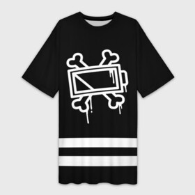 Платье-футболка 3D с принтом Murder Drones (кофта Узи) в Курске,  |  | murder drones | serial designation n | uzi | дроны | мультфильм | роботы | серийный номер н | узи
