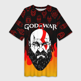 Платье-футболка 3D с принтом GOD OF WAR  ГОД ОФ ВАР  FIRE ART  УЗОР в Курске,  |  | art | fire | god of war | god of war ragnarok | pattern | ragnarok | арт | бог войны | год оф вар | год оф вар рагнарек | годовар | гот оф вар | кратос | огонь | тор год оф вар | узор