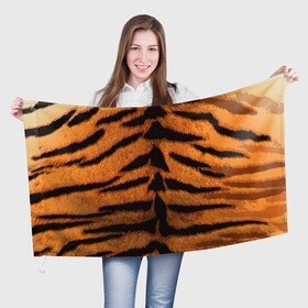 Флаг 3D с принтом ТИГРИНАЯ ШКУРА в Курске, 100% полиэстер | плотность ткани — 95 г/м2, размер — 67 х 109 см. Принт наносится с одной стороны | 2022 | christmas | merry | new | tiger | year | год | животные | новый | рождество | текструа | тигр | тигра | тигриная | тигровая | шерсть