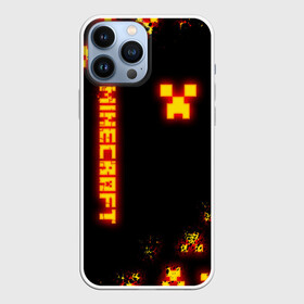 Чехол для iPhone 13 Pro Max с принтом MINECRAFT  ОГНЕННЫЙ КРИПЕР в Курске,  |  | block | creeper | cube | fire | flame | minecraft | pixel | tnt | блок | гаст | геометрия | крафт | крипер | кубики | майнкрафт | огеннный крипер | огонь | пиксели | пламя | тнт