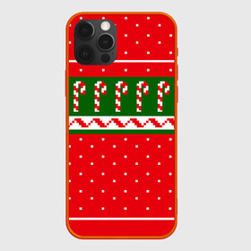 Чехол для iPhone 12 Pro с принтом ЛЕДЕНЦЫ НОВОГОДНИЕ в Курске, силикон | область печати: задняя сторона чехла, без боковых панелей | 2020 | 2021 | christmas | merry | леденец | нг | новогодний | новый год | рождество | свитер | узоры