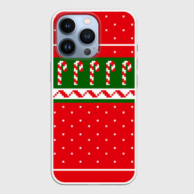 Чехол для iPhone 13 Pro с принтом ЛЕДЕНЦЫ НОВОГОДНИЕ в Курске,  |  | Тематика изображения на принте: 2020 | 2021 | christmas | merry | леденец | нг | новогодний | новый год | рождество | свитер | узоры