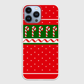 Чехол для iPhone 13 Pro Max с принтом ЛЕДЕНЦЫ НОВОГОДНИЕ в Курске,  |  | Тематика изображения на принте: 2020 | 2021 | christmas | merry | леденец | нг | новогодний | новый год | рождество | свитер | узоры