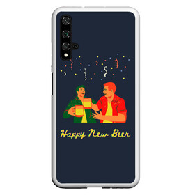 Чехол для Honor 20 с принтом happy new beer 2022 в Курске, Силикон | Область печати: задняя сторона чехла, без боковых панелей | 2 | 2022 | 22 | beer | friends | fun | happy | holiday | human | new | people | rain | serpentine | year | веселье | год | дождик | дождь | друзья | люди | новый | праздник | серпантин | человек