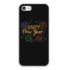 Чехол для iPhone 5/5S матовый с принтом Fireworks Explosinons. Happy New Year в Курске, Силикон | Область печати: задняя сторона чехла, без боковых панелей | 2022 | 22 | claps | explosion | fireworks | happy | new | paint | rain | salute | snow | year | взрыв | год | дождик | краски | новый | салюта | снег | фейерверк | хлопки