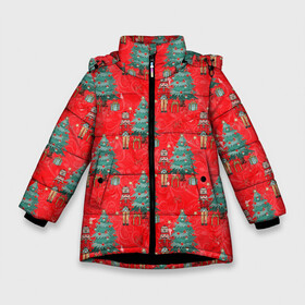 Зимняя куртка для девочек 3D с принтом Щелкунчик Новый год в Курске, ткань верха — 100% полиэстер; подклад — 100% полиэстер, утеплитель — 100% полиэстер. | длина ниже бедра, удлиненная спинка, воротник стойка и отстегивающийся капюшон. Есть боковые карманы с листочкой на кнопках, утяжки по низу изделия и внутренний карман на молнии. 

Предусмотрены светоотражающий принт на спинке, радужный светоотражающий элемент на пуллере молнии и на резинке для утяжки. | 2022 | год тигра | новый год | новый год 2022 | символ года | тигр | тигренок | тигрица | тигры