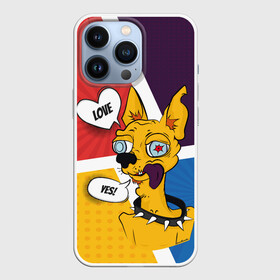 Чехол для iPhone 13 Pro с принтом Comics Пес Dog Love Yes в Курске,  |  | comics | dog | pop art | собака | чихуахуа | яркий