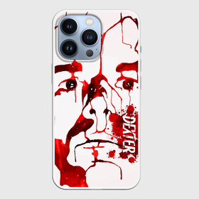 Чехол для iPhone 13 Pro с принтом Декстер, портрет кровью в Курске,  |  | dexter | декстер | декстер морган | кровавый | кровь | маниак | мясник из бейхарбор | потёки | правосудие декстера | пятна крови | сериалы