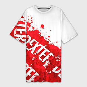 Платье-футболка 3D с принтом Декстер, пятна крови в Курске,  |  | dexter | декстер | декстер морган | кровавый | кровь | маниак | мясник из бейхарбор | потёки | правосудие декстера | пятна крови | сериалы