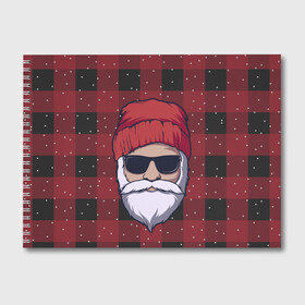 Альбом для рисования с принтом SANTA HIPSTER | САНТА ХИПСТЕР в Курске, 100% бумага
 | матовая бумага, плотность 200 мг. | Тематика изображения на принте: 2022 | bad | christmas | cold | dab | dub | hipster | klaus | merry | new | santa | snow | winter | year | год | даб | зима | клаус | мороз | новый | рождество | санта | снег | хипстер | холод