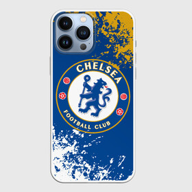 Чехол для iPhone 13 Pro Max с принтом ЧЕЛСИ, БРЫЗГИ КРАСОК в Курске,  |  | blue | chelsea | fc | football | football club | lion | sport | лев | синий | спорт | спортивные | униформа | фирменные цвета | фк | футбол | футбольный клуб | челси