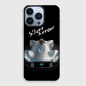 Чехол для iPhone 13 Pro с принтом Mercedes Benz EQ Silver Arrow concept 2021 в Курске,  |  | arrow | car | concept | germany | mersedes benz | motorsport | power | prestige | silver | автомобиль | автоспорт | германия | мерседес | мощь | престиж | стрела