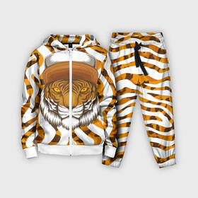Детский костюм 3D с принтом Тигр в кепке в Курске,  |  | furry | tiger | восточный тигр | год тигра | кошка | тигр | тигренок | фурри | хищник