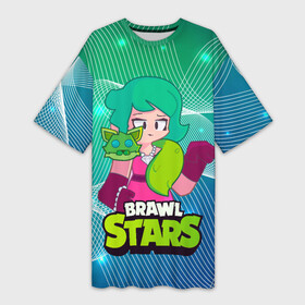Платье-футболка 3D с принтом Рисунок Лолы BrawlStars в Курске,  |  | brawl | brawl stars | brawlstars | lola | бравл | бравлстарс | лола | лоли | разрушитель
