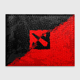 Обложка для студенческого билета с принтом DOTA 2 RED BLACK LOGO, БРЫЗГИ КРАСОК в Курске, натуральная кожа | Размер: 11*8 см; Печать на всей внешней стороне | bristleback | dota | dota 2 | dota2 | heroes | invoker | lina | og team | pudge | shadow | team liquid | team spirit | the international | windranger | бристелбек | бристл | брызги красок | дота | дота 2 | дота2 | краски | пудж | тень | урса