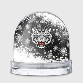 Игрушка Снежный шар с принтом НОВОГОДНИЙ БЕЛЫЙ ТИГР 2022 в Курске, Пластик | Изображение внутри шара печатается на глянцевой фотобумаге с двух сторон | 2022 | beast | merry christmas | new year | red bow | santa hat | snow | tiger | winter | winter is coming | year of the tiger | год тигра | дед мороз | животные | звери | зверь | зима | зима 2022 | зима близко | новог | новогодни