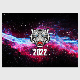 Поздравительная открытка с принтом ЧЁРНЫЙ ТИГР НОВЫЙ ГОД 2022   GRAY TIGER NEW YEAR в Курске, 100% бумага | плотность бумаги 280 г/м2, матовая, на обратной стороне линовка и место для марки
 | Тематика изображения на принте: 2022 | beast | merry christmas | new year | red bow | santa hat | snow | tiger | winter | winter is coming | year of the tiger | год тигра | дед мороз | животные | звери | зверь | зима | зима 2022 | зима близко | новог | новогодни