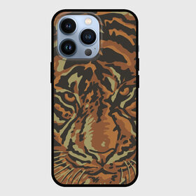 Чехол для iPhone 13 Pro с принтом Морда тигра на весь экран в Курске,  |  | большая кошка | год тигра | животное | полосы | тигр | хищник