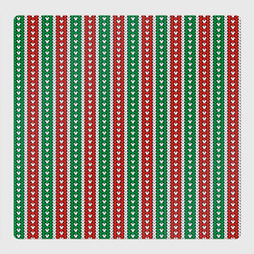 Магнитный плакат 3Х3 с принтом Knitted Pattern в Курске, Полимерный материал с магнитным слоем | 9 деталей размером 9*9 см | christmas | knitted pattern | new year | pattern | texture | вязаный узор | новый год | паттерн | рождество | текстура | узор