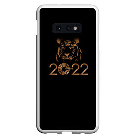 Чехол для Samsung S10E с принтом 2022 Tiger Bronze Theme в Курске, Силикон | Область печати: задняя сторона чехла, без боковых панелей | 2022 | год тигра | нг | новый год | подарки на новый год | праздник | рождество | тигр