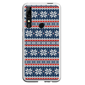 Чехол для Honor P Smart Z с принтом Knitted Christmas Pattern в Курске, Силикон | Область печати: задняя сторона чехла, без боковых панелей | christmas | holiday | knitted pattern | new year | pattern | snowflakes | texture | вязаный узор | новый год | праздник | рождество | снежинки | текстура | узор