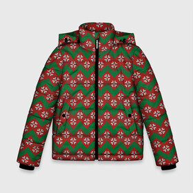 Зимняя куртка для мальчиков 3D с принтом Knitted Snowflake Pattern в Курске, ткань верха — 100% полиэстер; подклад — 100% полиэстер, утеплитель — 100% полиэстер | длина ниже бедра, удлиненная спинка, воротник стойка и отстегивающийся капюшон. Есть боковые карманы с листочкой на кнопках, утяжки по низу изделия и внутренний карман на молнии. 

Предусмотрены светоотражающий принт на спинке, радужный светоотражающий элемент на пуллере молнии и на резинке для утяжки | background | christmas | geometry | knitted pattern | new year | pattern | snowflakes | texture | вязаный узор | геометрия | новый год | паттерн | рождество | снежинки | текстура | узор | фон