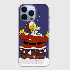 Чехол для iPhone 13 Pro с принтом ГОМЕР САНТА СИМПСОНЫ в Курске,  |  | 2021 | 2022 | christmas | homer | merry | merry christmas | new year | simpson | simpsons | snow | sweater | ugly christmas | winter | гомер | гомер симпсон | зима | новогодний | новогодняя | новый год | рождественский | рождество | симпсон