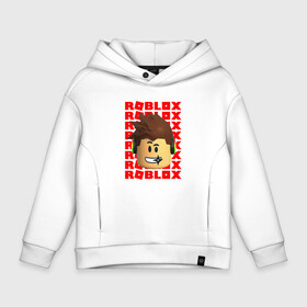 Детское худи Oversize хлопок с принтом ROBLOX RED LOGO LEGO FACE в Курске, френч-терри — 70% хлопок, 30% полиэстер. Мягкий теплый начес внутри —100% хлопок | боковые карманы, эластичные манжеты и нижняя кромка, капюшон на магнитной кнопке | game | gamer | logo | minecraft | roblox | simulator | игра | конструктор | лого | майнкрафт | симулятор | строительство | фигура