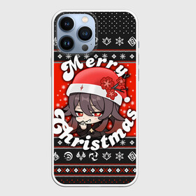 Чехол для iPhone 13 Pro Max с принтом HU TAO | MERRY CHRISTMAS в Курске,  |  | 2022 | anime | game | genshin | hu tao | impact | lumin | merry christmas | new year | paimon | pyro | аниме | взрыв | геншин | игра | импакт | итэр | люмин | молитва | новый год | паймон | пиро | путешественник | рождество | тейват | ху т