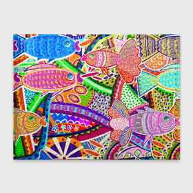 Обложка для студенческого билета с принтом Разноцветные яркие рыбки на абстрактном цветном фоне в Курске, натуральная кожа | Размер: 11*8 см; Печать на всей внешней стороне | Тематика изображения на принте: абстрактный паттерн | абстрактный фон | абстракция | аквариум | буйство красок в океане | египетские рыбки | знак зодиака рыбы | красное море | мировой океан | паттерн из рыб | разноцветные рыбы