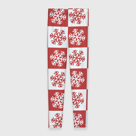 Леггинсы 3D с принтом Шахматные Снежинки в Курске, 80% полиэстер, 20% эластан | Эластичный пояс, зауженные к низу, низкая посадка | зима | новогоднее настроение | новый год | снежинки | шахматные снежинки | шахматы