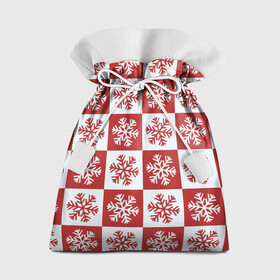 Подарочный 3D мешок с принтом Шахматные Снежинки в Курске, 100% полиэстер | Размер: 29*39 см | Тематика изображения на принте: зима | новогоднее настроение | новый год | снежинки | шахматные снежинки | шахматы