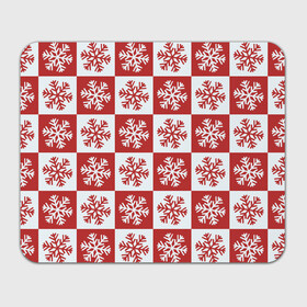 Прямоугольный коврик для мышки с принтом Шахматные Снежинки в Курске, натуральный каучук | размер 230 х 185 мм; запечатка лицевой стороны | зима | новогоднее настроение | новый год | снежинки | шахматные снежинки | шахматы