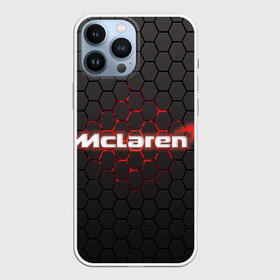 Чехол для iPhone 13 Pro Max с принтом McLaren carbon theme в Курске,  |  | f1 | formula 1 | mclaren | авто | гонки | макларен | формула 1