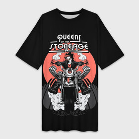 Платье-футболка 3D с принтом On a road в Курске,  |  | alternative | metall | music | queen of the stone age | rock | альтернатива | квин оф зэ стоун эйдж | металл | музыка | рок