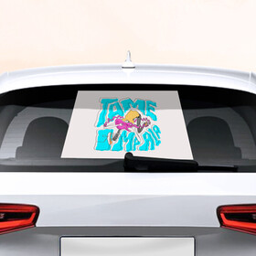 Наклейка на авто - для заднего стекла с принтом Abstract Tame impala в Курске, ПВХ | Точные размеры наклейки зависят от выбранного изображения (ширина не больше 75 мм, высота не больше 45 мм) | alternative | metall | music | rock | tame impala | альтернатива | металл | музыка | рок | тэйм импала
